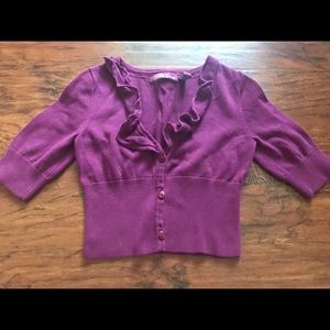 Short sleeve crop sweater